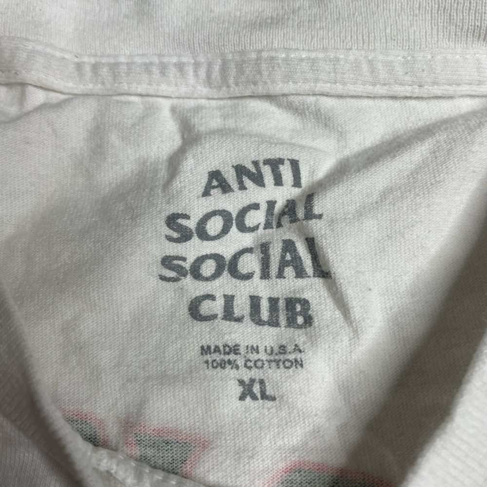 Anti Social Social Club Green White Big Logo T-shirt ASSC XL Made In USA - Picture 5 of 6